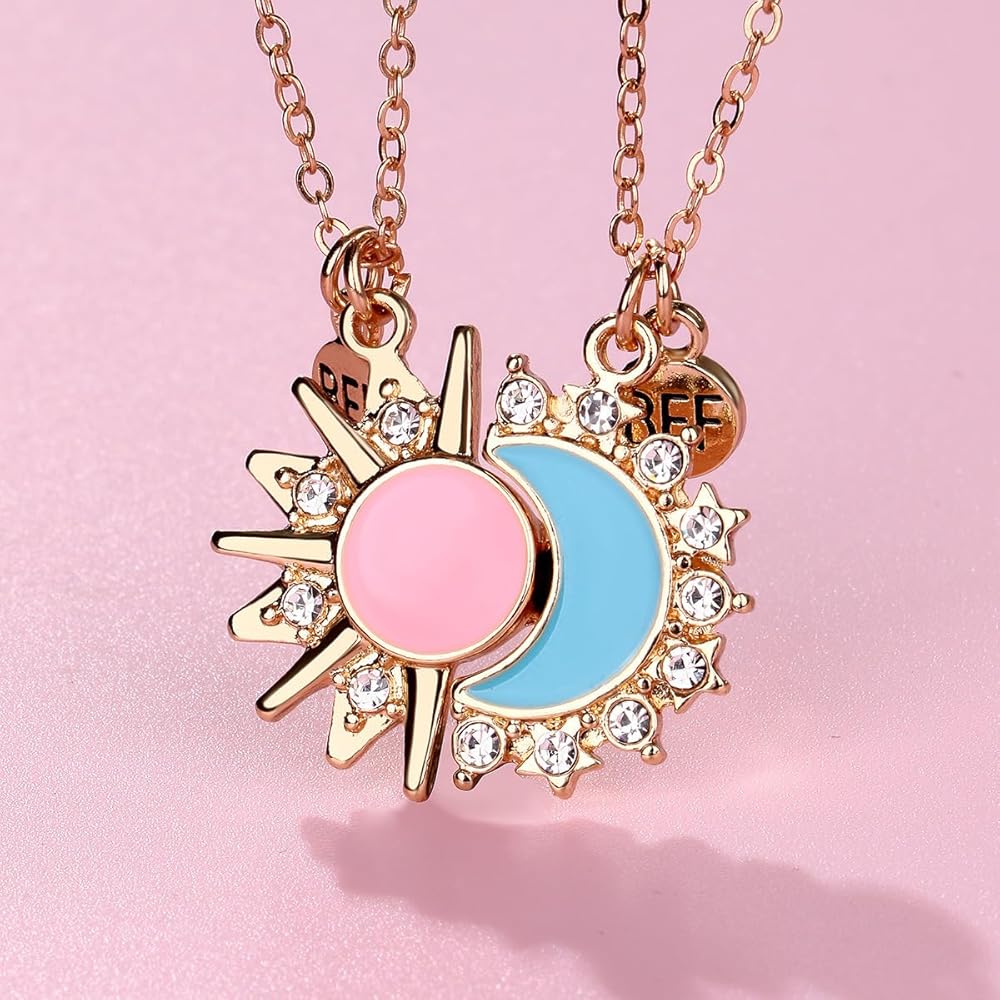 Amazon.com: PINK TOWN Women's Celestial Sun Moon Friendship