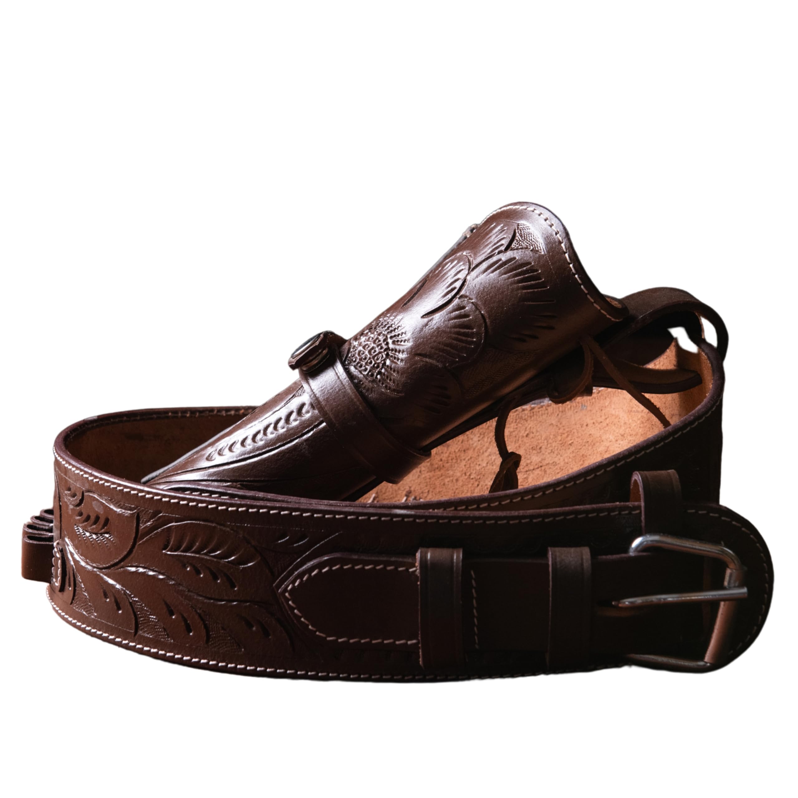 Hulara Full Grain DD Harness Buff Leather Western Gun Holster for