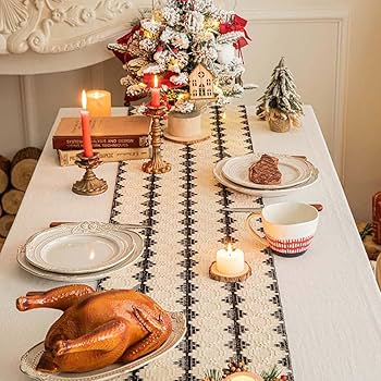 Amazon｜クリスマス テーブルランナー 赤 センタークロス おもてなし