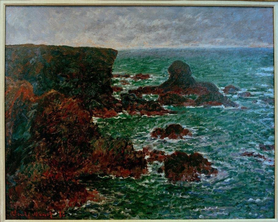 Tableau Rocher Du Lion Monet pour habiller un grand mur vide de chambre