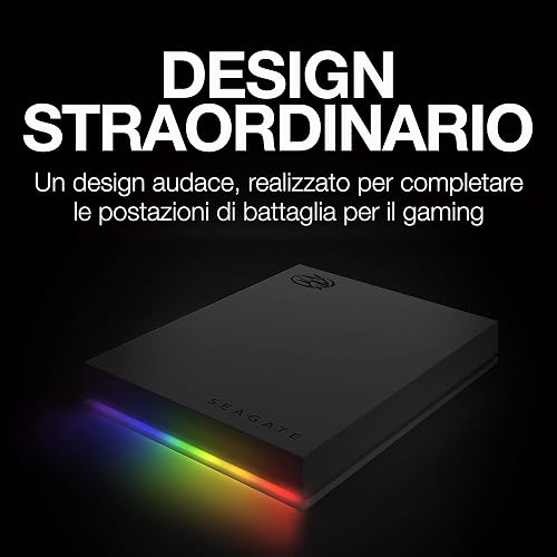 Seagate FireCuda Gaming Hard Drive 2TB, External Hard Drive HDD, USB 3/2, RGB LED lighting, Data Rescue Services (STKL2000400) - 7