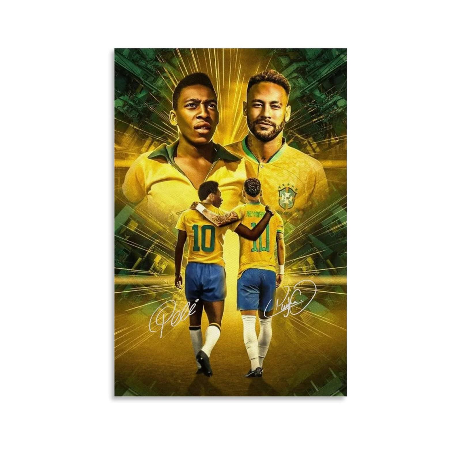 Poster Neymar Sur Toile - Décoration Murale Sport Moderne - 40 X 60 Cm - Impression Haute Qualité, Livraison Rapide