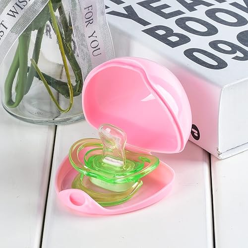 Miniatura 4 de Xthuge Caja para chupete, funda para chupete, clip para chupete, contenedor para chupete para viajes, sin BPA, accesorios para chupetes, paquete de