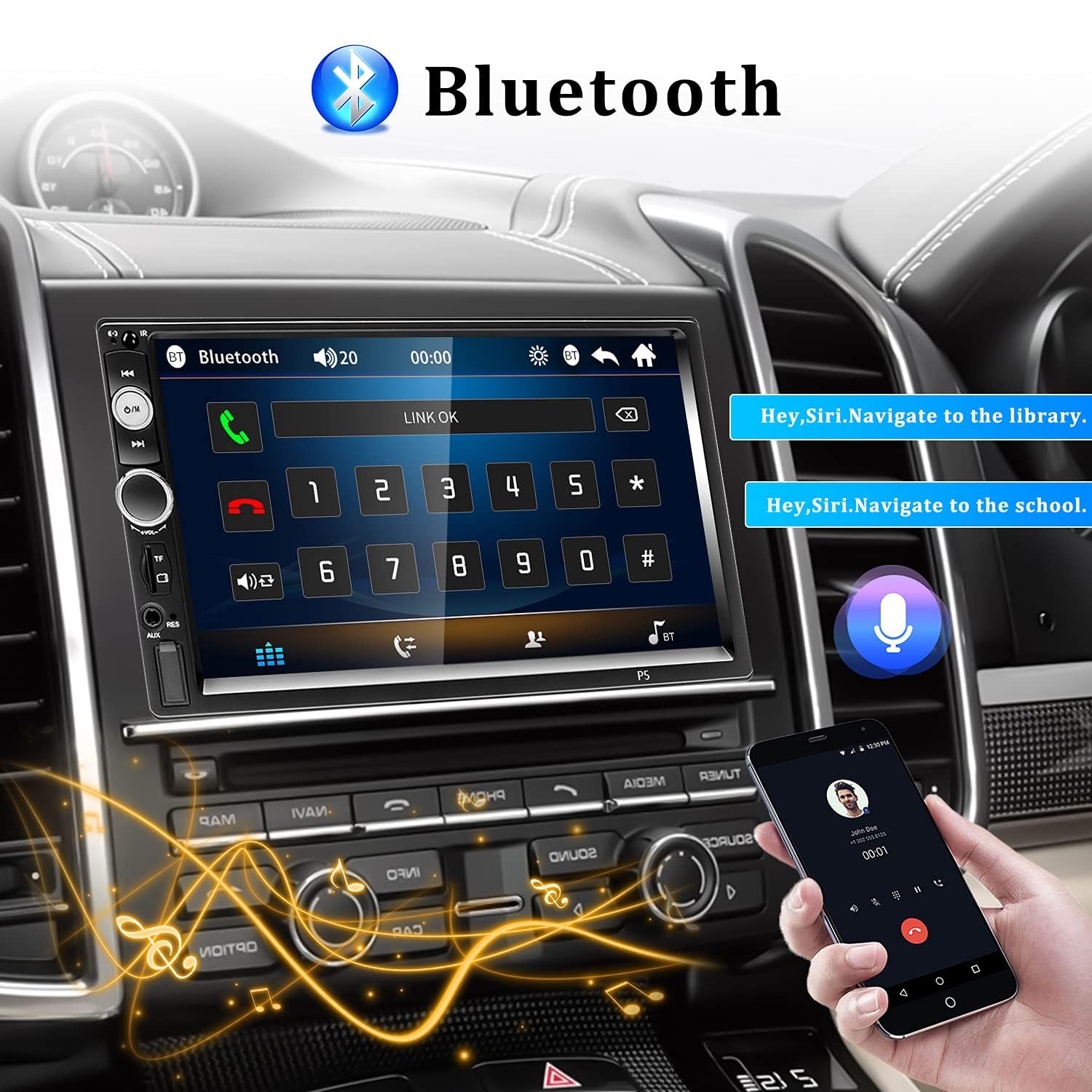 CAMECHO Autoradio 2 Din 7 Zoll - Touchscreen Mit Bl Produktbild-Vorschau 7