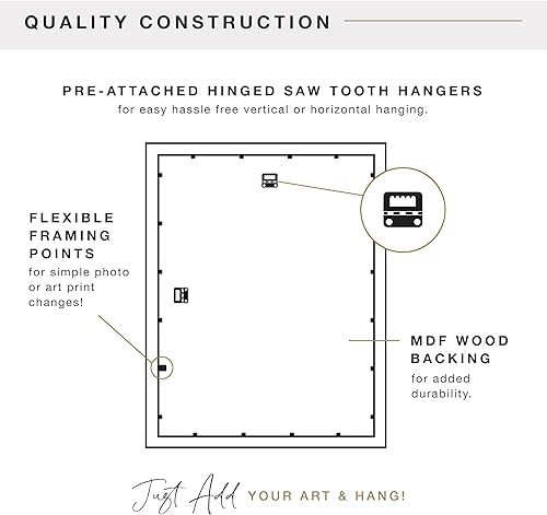 Vista 97 de MCS Gallery Foundation - Marco de póster, marco de fotos para arte de pared, negro, 16 x 20 pulgadas, individual