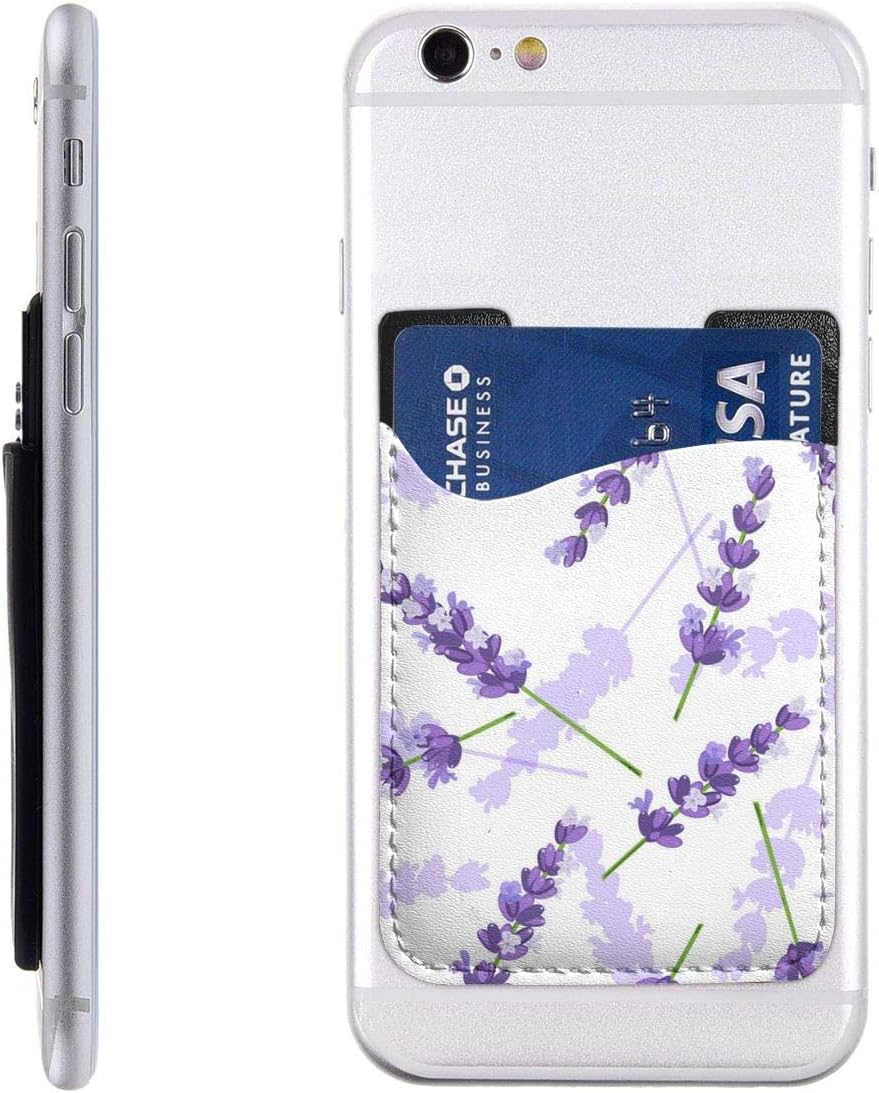 Lavender Flowers 1 Phone Card Holder for Back of Phone