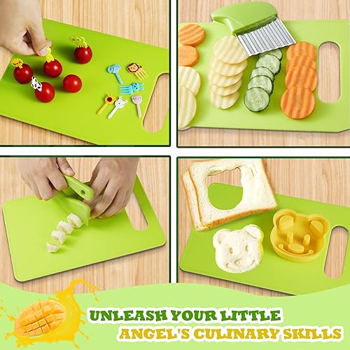 Miniatura 6 de Juego de 26 cuchillos para niños para cocina real, herramientas de cocina Montessori con tabla de cortar para niños, juegos de cocina para niños de