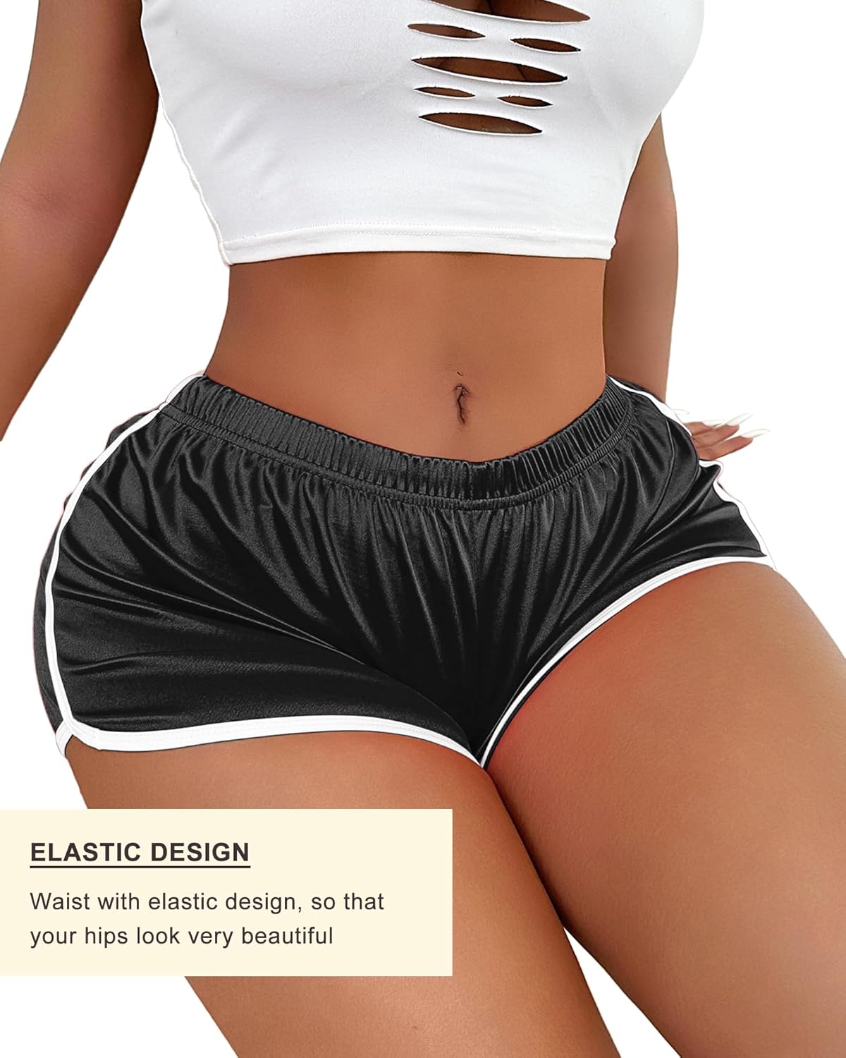 Booty Shorts for Women Sexy Micro Lounge Biker Running Athletic Shorts Workout Hot Pants Rave Bottoms - Image 6