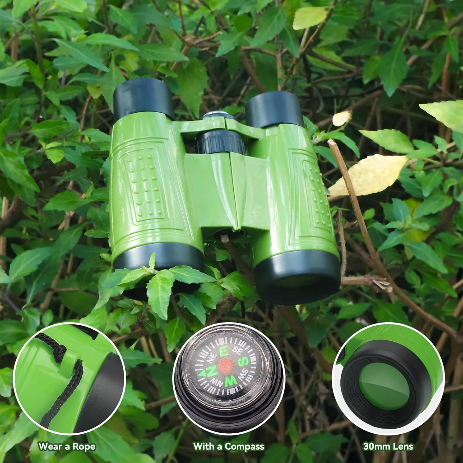 ASONA 24 PCS Binoculars for Kids with Neck String, Bulk Toy Binoculars Nature Exploration Toys Safari Jungle Animal Theme Party Favors for Bird Watching Camping Hunting Hiking Supplies - Image 5