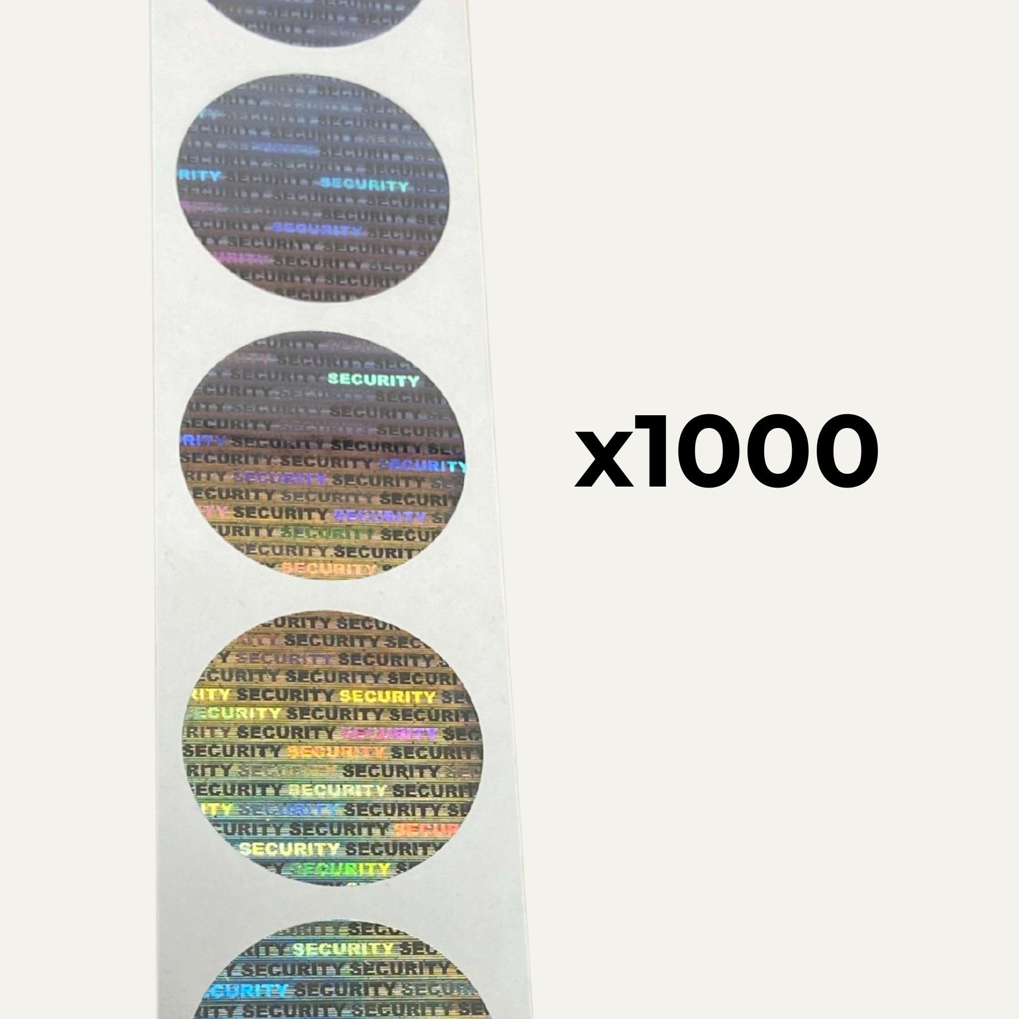 AVERY - 1000 étiquettes holographiques de sécurité Ø37 mm, VOID avec transfert, autocollants polyester inviolables compatibles impression laser, anti-fraude et anti-contrefaçon
