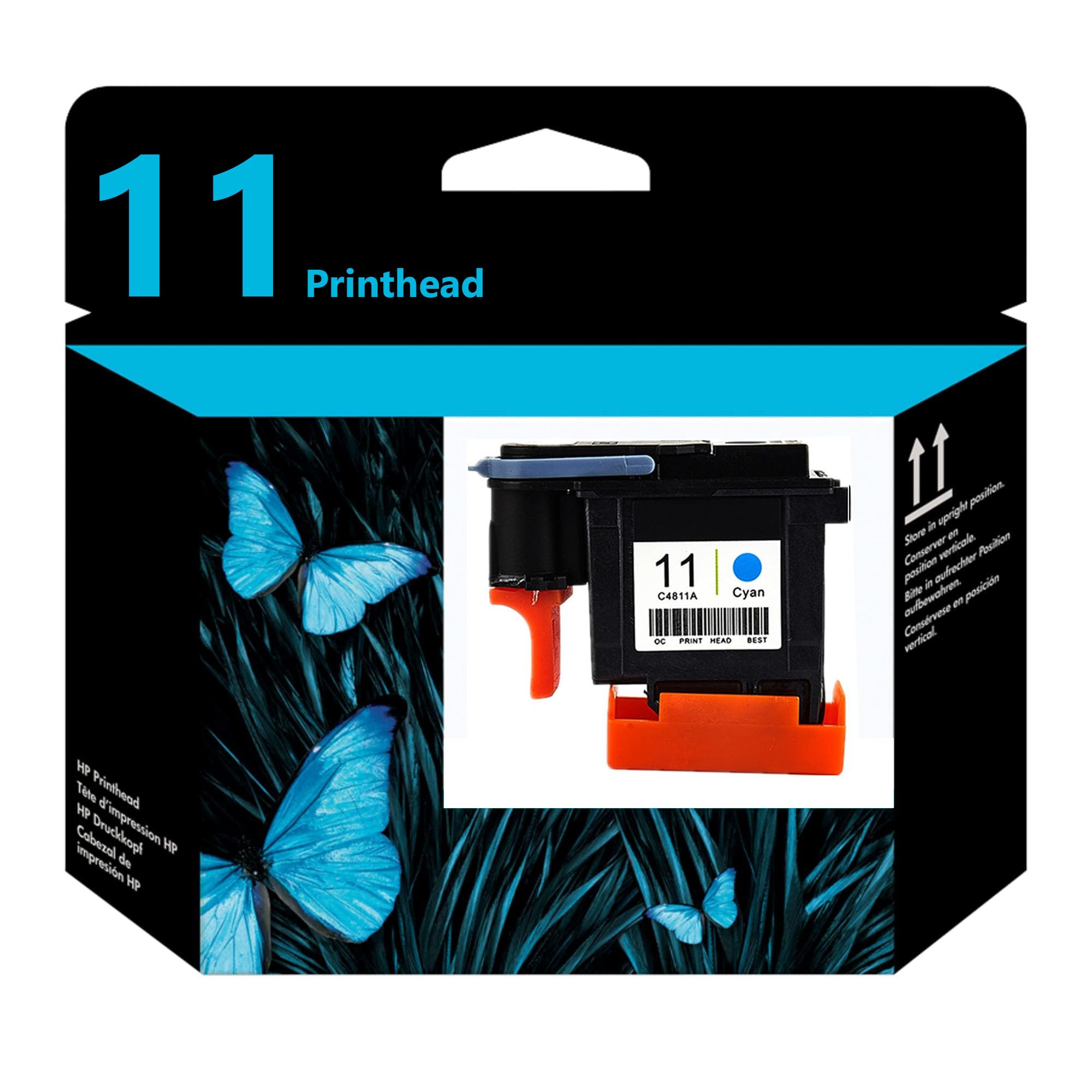 11 głowica drukująca atramentowa C4810A C4811A C4812A C4813A zamiennik do HP Designjet 100 110 111 500 510 800 813 850 500ps 800ps 9110 9120 9130 K8500 Drukarki, Cyrkonia AN-1 PAKIET
