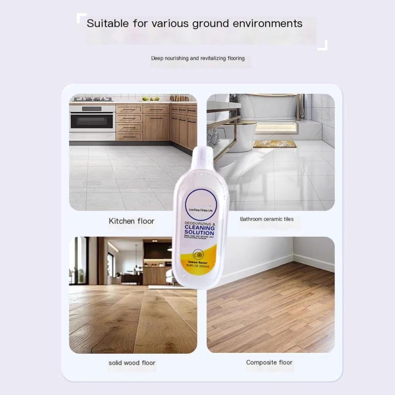 Líquido limpiador de pisos。 500ML Solución de limpieza con sabor a limón。 Compatible para Tineco IFLOOR 3, iFLOOR 3 Breeze Complete, FLOOR ONE S3 / S3 Breeze(Set B)