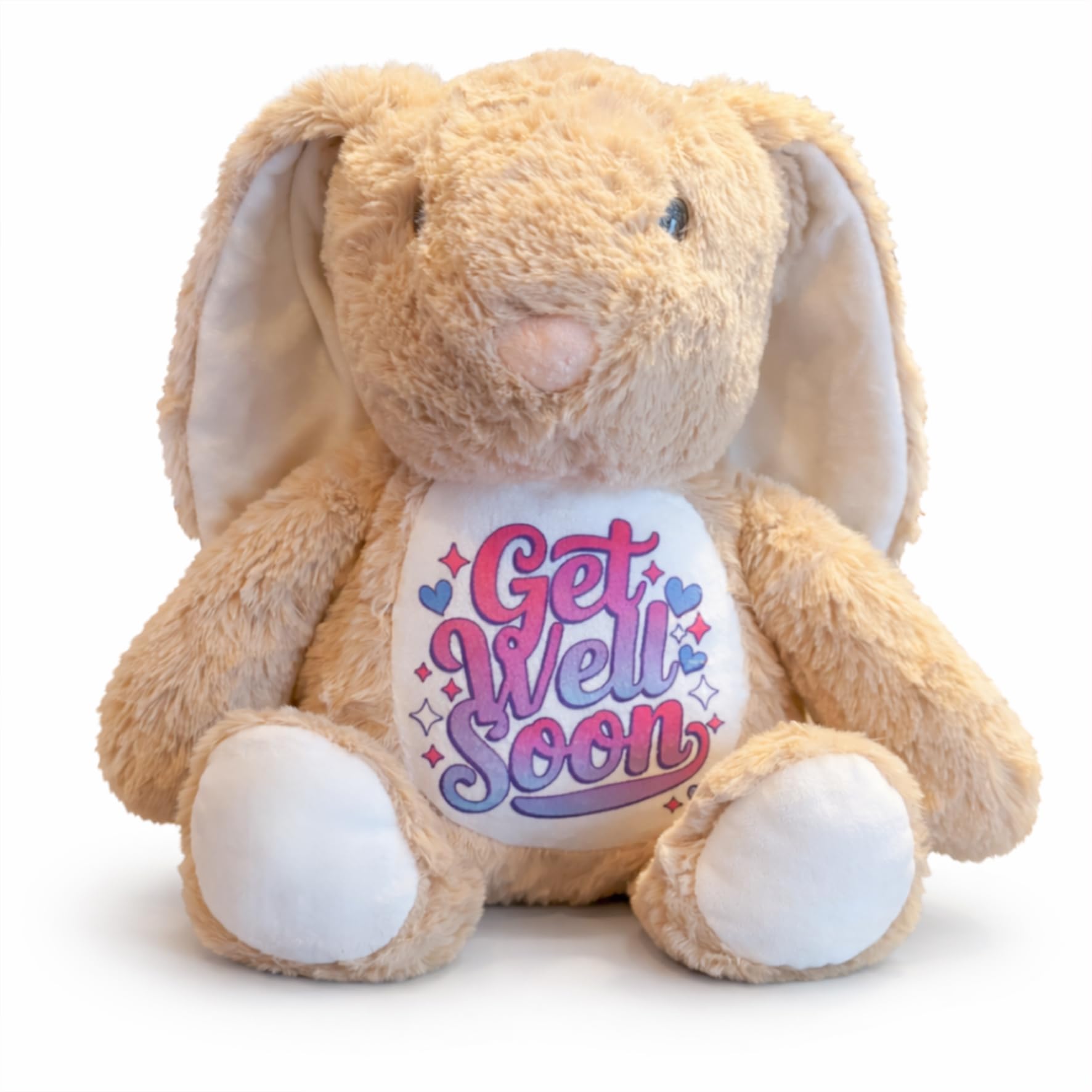 Silly Dog Designs - Get Well Soon Bunny Soft Toy - Comfort Plush Gift with Tote Bag & Poem Card - Cute Recovery Gift for Children & Adults - Pink, Brown or White Bunny (Brown)