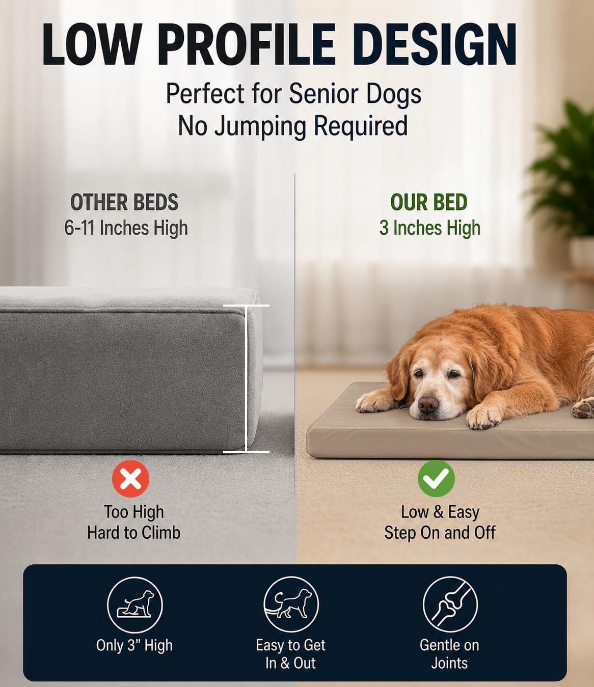 Cama de Cuero XL para Perro, Impermeable, Resistente al Pelo, con Fundas Lavables, Cama ortopédica de Espuma para Mascotas