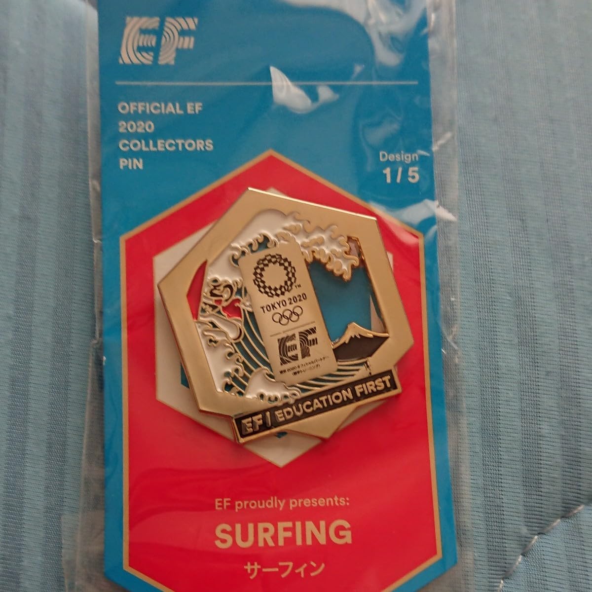 EF TOKYO2020 ピンバッジ 4種 サーフィン 自転車競技 スポーツ