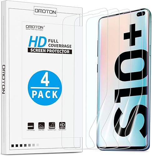OMOTON Pezzi Compatibile con Samsung Galaxy S10 Plus Pellicola Protettiva TPU Copertura Massima Senza Bolle 99 Trasparenza Sensibilit OMOTON Pezzi Compatibile con Samsung Galaxy S10 Plus Pellicola Protettiva TPU Copertura Massima Senza Bolle 99 Trasparenza Sensibilit