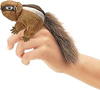 Vista 1 de Folkmanis Mini marioneta de dedo de ardilla bronceada, blanco, marrón, 1 EA