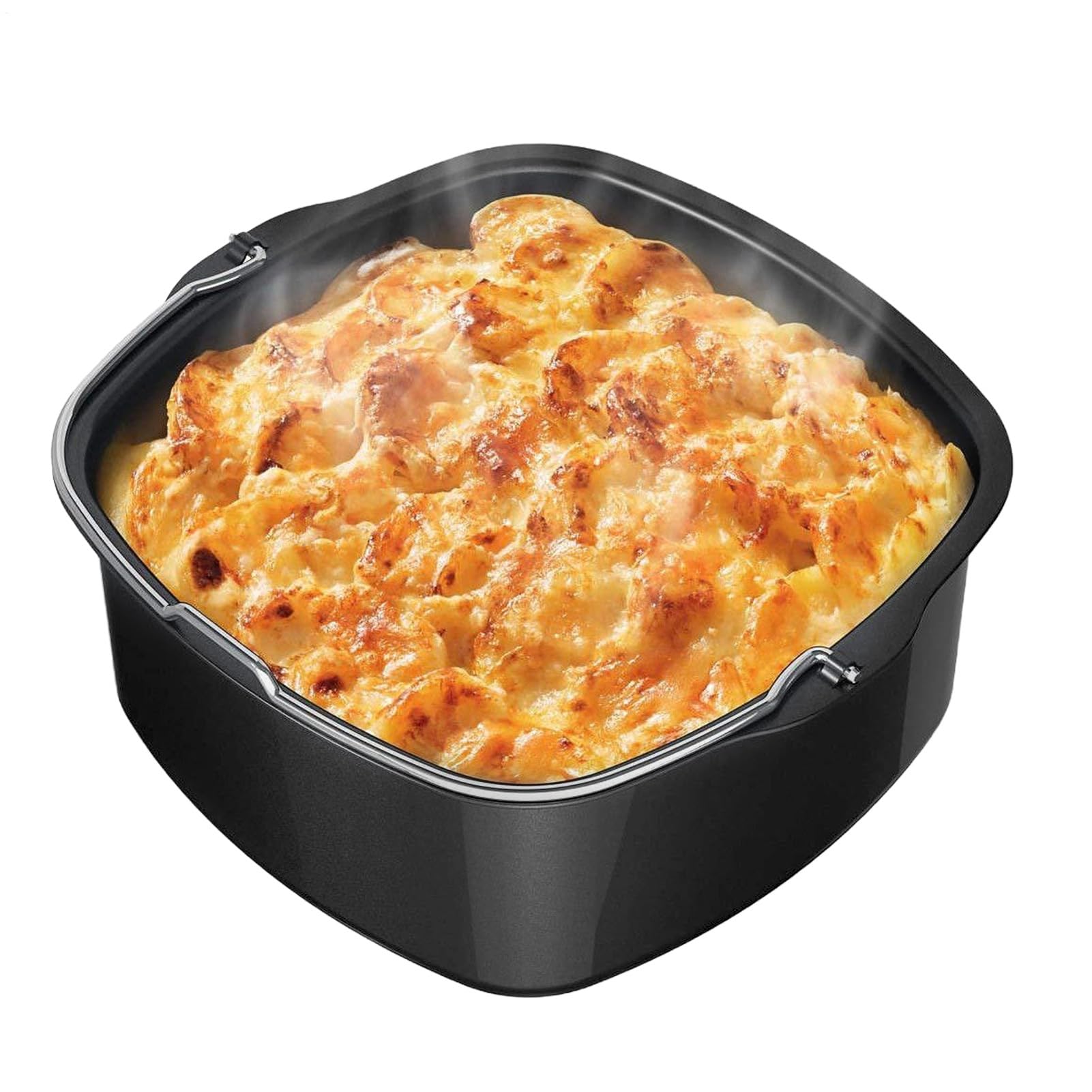 Friteuse à air chaud, moule à gâteau carré, accessoire de friteuse à air résistant à la chaleur, en acier d'aluminium, revêtement antiadhésif