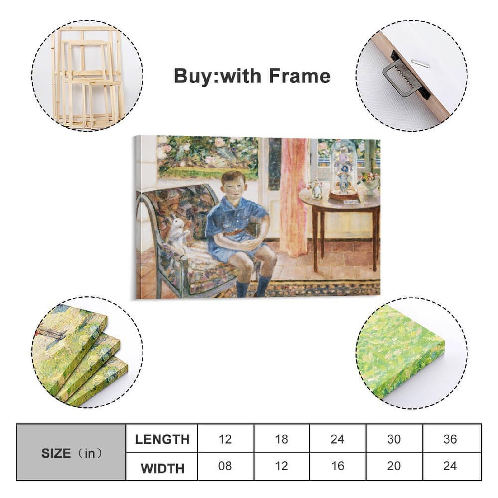 Frederick Carl Frieseke - Póster de obras de arte para jóvenes, lienzo para pared, estética, 40 x 60 cm