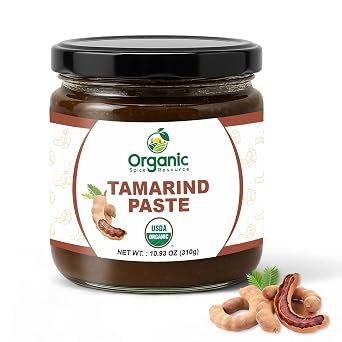 Organic Tamarind Paste, 100% Pure Tamarind Puree No Additives | USDA Organic, Non-GMO | 10.93 oz Glass Jar | Smooth, Tangy & Authentic | For Pad Thai, Chutneys, Curries, Sauces & Marinades | Product of India by OSR