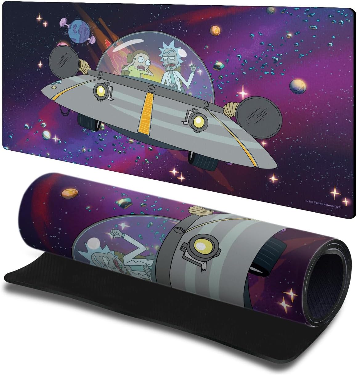 Head Case Designs Officially Licensed Rick and Morty Ship Graphics 23.62 x 11.81 x 0.12 inches (600 x 300 mm) - L Gaming Office Desk PC Keyboard Mouse Mat Pad