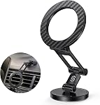 Syncwire Fits MagSafe Car Mount for Car Dash [All-Metal] Magnetic Phone Holder, [Flexible Three-axis] 360° Rotation Car Mount Strong Magnets Car Phone Holder for iPhone 17 16 15 14 13 Pro Max