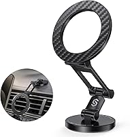 Vista 1 de SYNCWIRE Fits MagSafe Car Mount, Magnetic Phone Holder for Car Dashboard, [Flexible Three-axis] 360° Rotation Magnetic Car Mount Strong Magnets Car