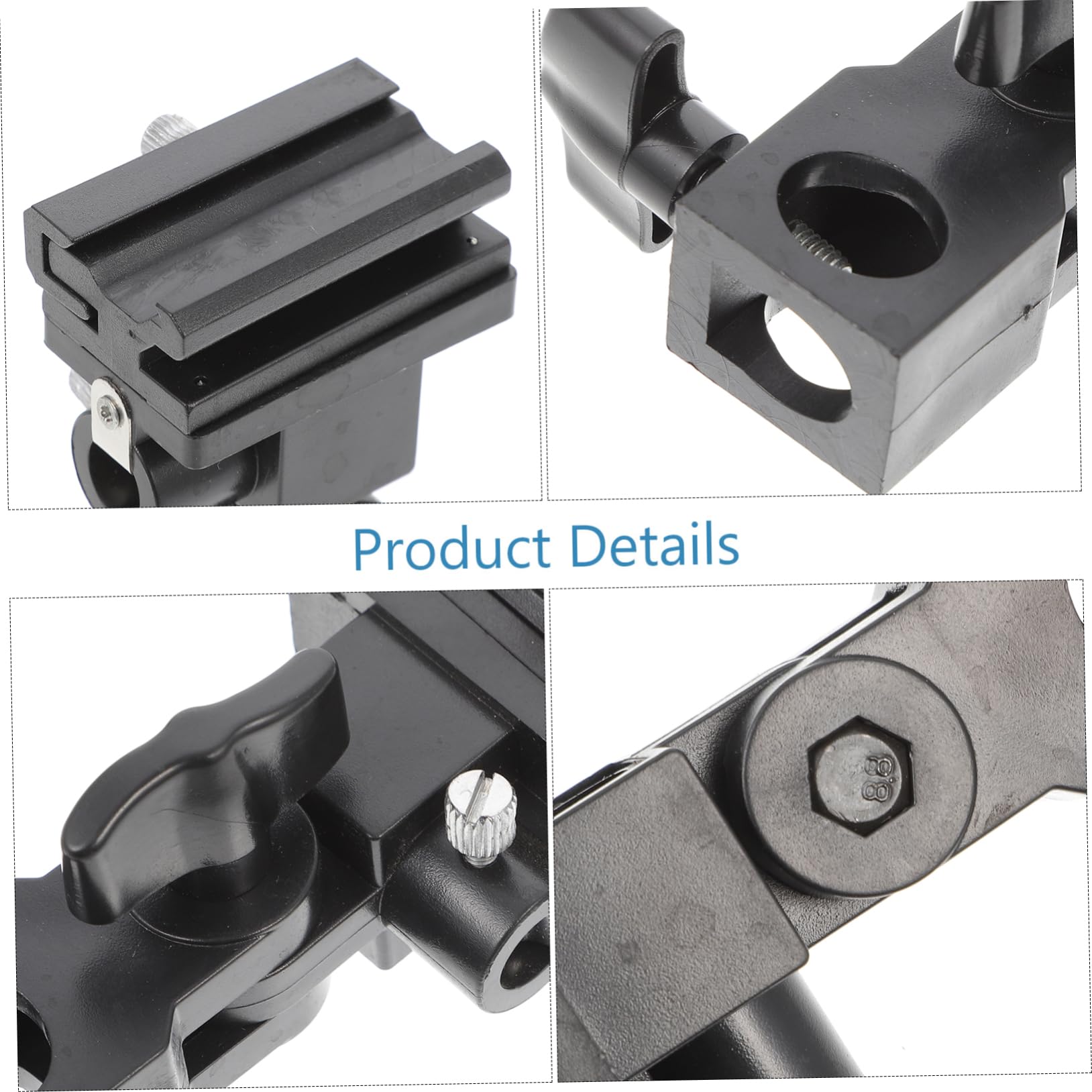 KICHOUSE Abs Camera Flash Mount Camera Mount Umbrella Bracket Black Reflector Umbrella Stand