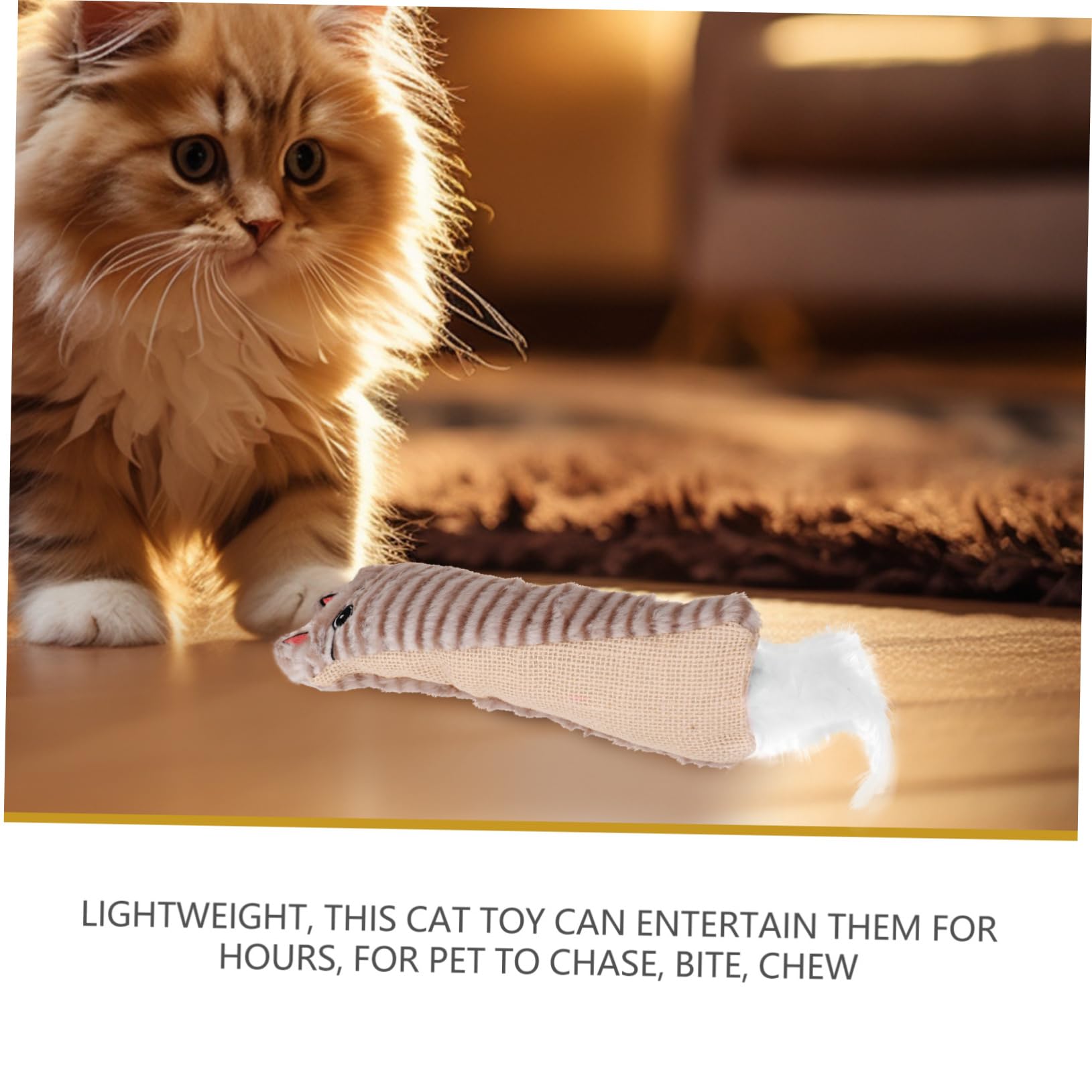 Didiseaon Jouet en Peluche en Papier Sisal pour Chat Jouet Interactif À Mâcher pour Chaton