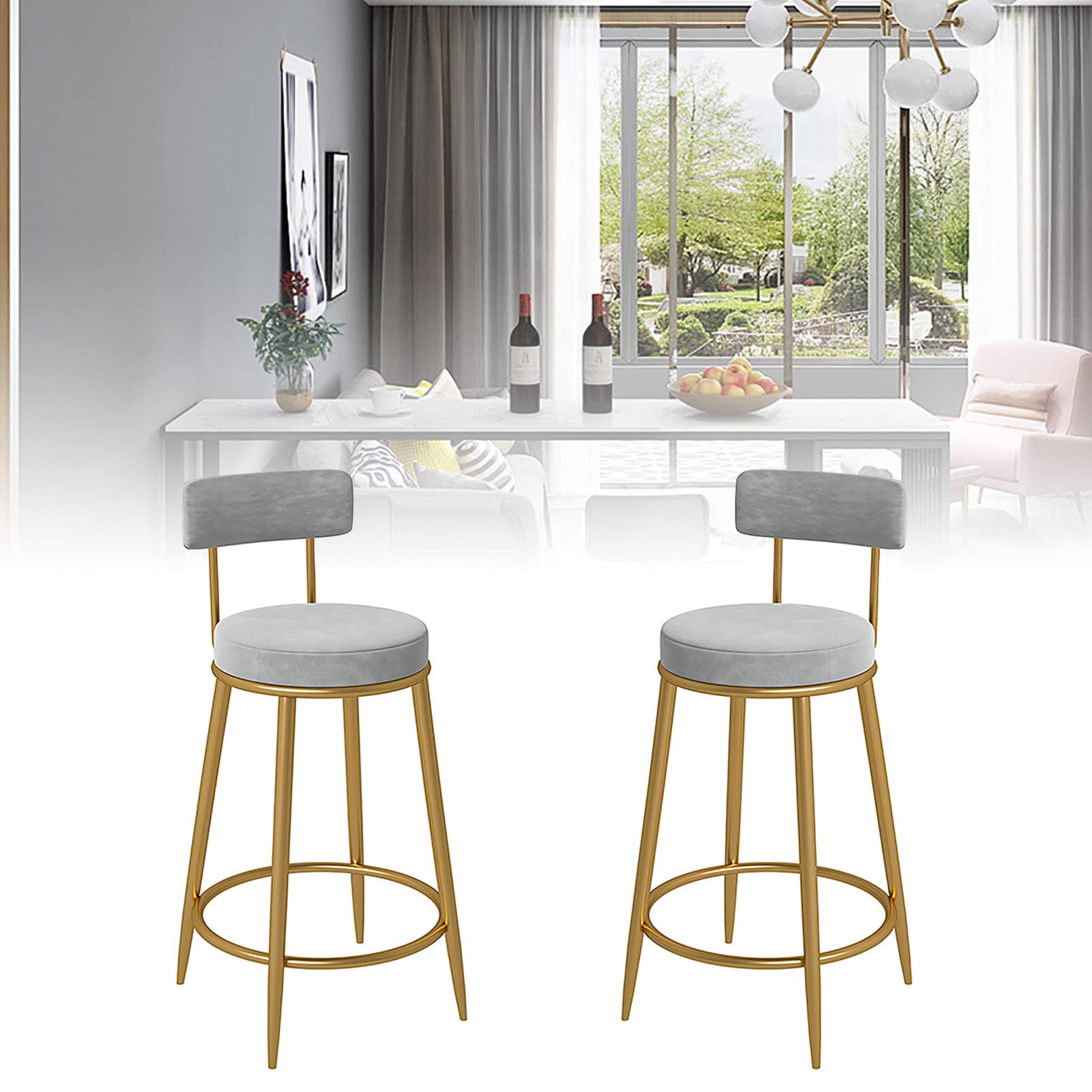 Chaises hautes pour cuisine et pub au design moderne lot de 2 tabourets