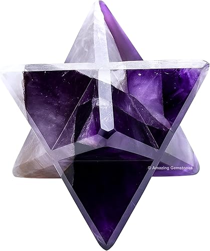 Miniatura 287 de Amazing Gemstone Larvikite Merkaba Crystal – Estrella de Merkaba metafísica de 1 pulgada para meditación – Cristal tetraedro energético y piedras