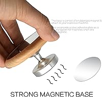 Vista 5 de Espejo reflectante con lente de espresso, observación del caudal, base de madera, máquina magnética para cafetería, accesorios para cafetera