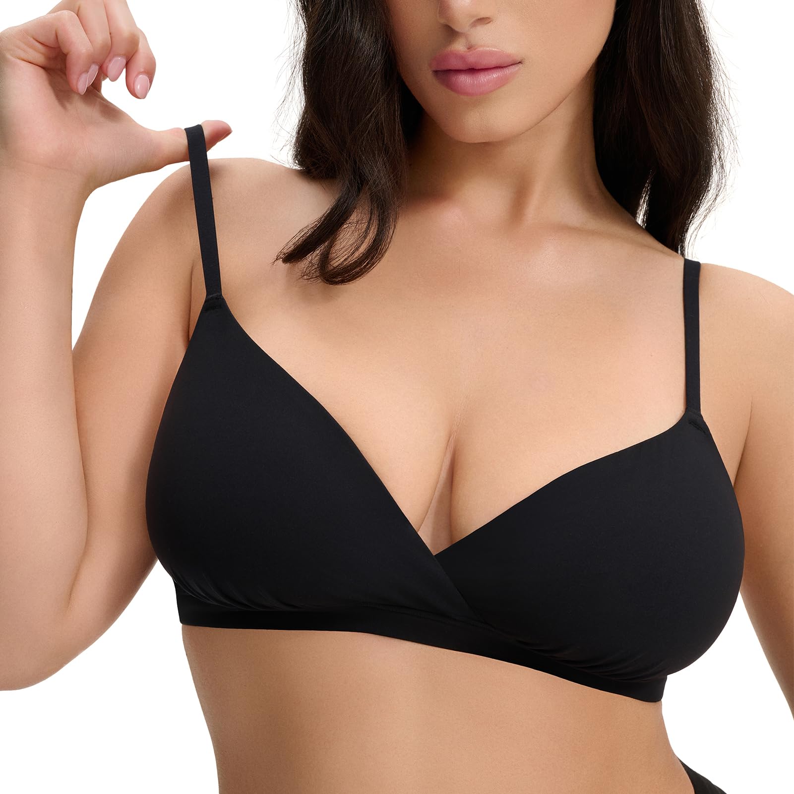 Feng Shui Bralette a Triangolo da Donna Reggiseno Profondo Non Imbottito Reggiseni Push up Senza Cuciture Reggiseno Confortevole per Tutti i Giorni Senza Fili
