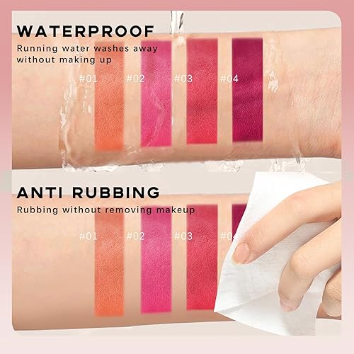 Miniatura 5 de Marcador de manchas de labios, lápiz labial rosa nude, delineador de labios líquido, fórmula hidratante e impermeable, lápiz labial natural de