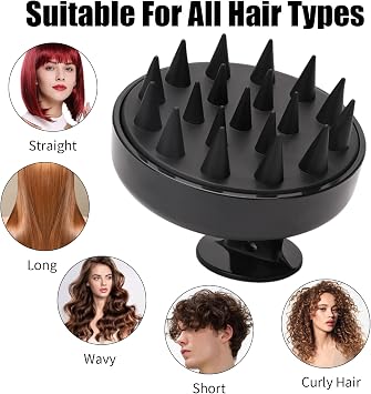 Pack of 2 Hair Oil Applicator Hair Dye Brush Bottle Reliable Hair Styling Tool for Hair Dye Root Comb Applicator Bottle and Hair Massage Brush (Black)