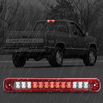 High Mount 3rd Stop Light Compatible with 1988-1999 Chevy/GMC C/K-Series GMT400 Third Center Cargo Reverse Rear LED Brake Light Bar Taillight Red