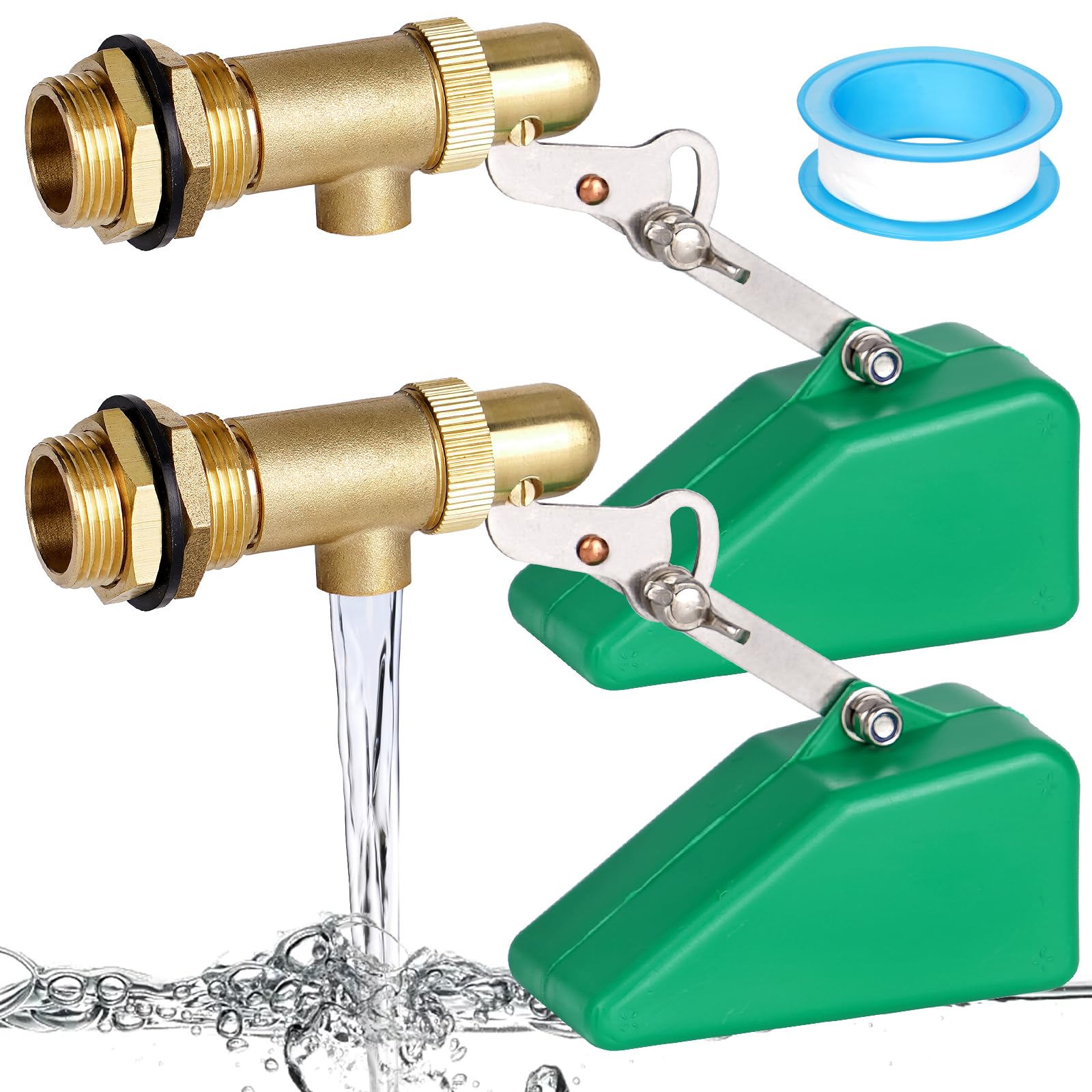 Valvola a galleggiante in ottone da 3/4 di pollice Valvola a galleggiante per bestiame irrigazione pozzo rium Irrigat System Rium Rium Riempimento automatico per acqua efficiente ment