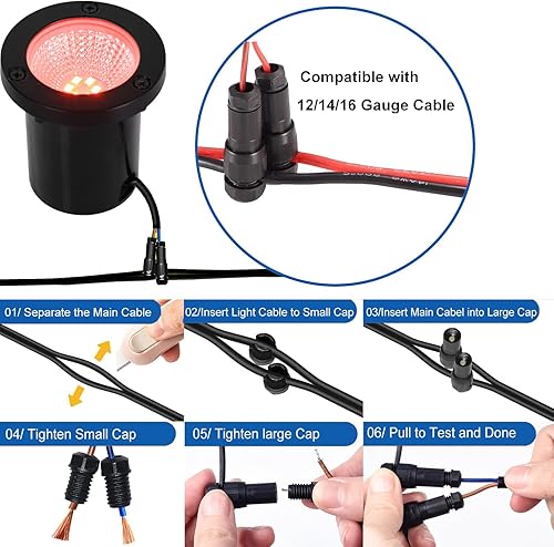 Miniatura 6 de Luces LED RGB de bajo voltaje para paisaje, luces LED que cambian de color, luz exterior en el suelo, focos impermeables de 12-24 V iluminación de