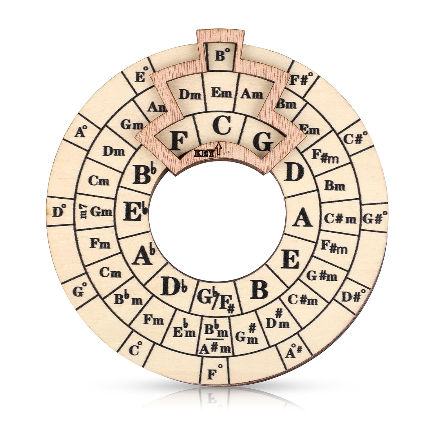 Wooden Melody Tool, Circle of Fifths Wheel Melody Chord Tool Music ...