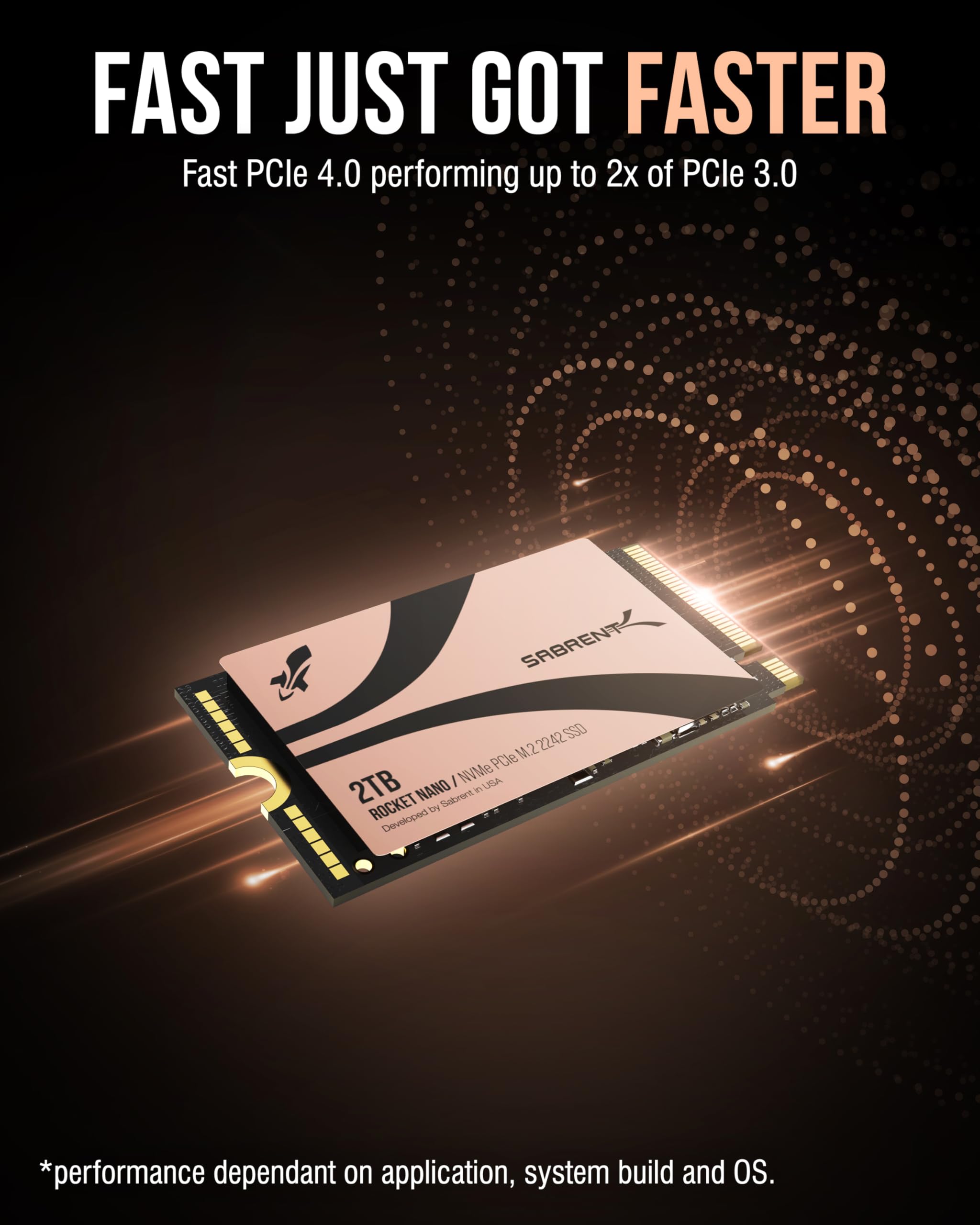 Amazon | SABRENT Rocket 2242 2TB NVMe SSD PCIe 4.0 M.2 7300MB/s