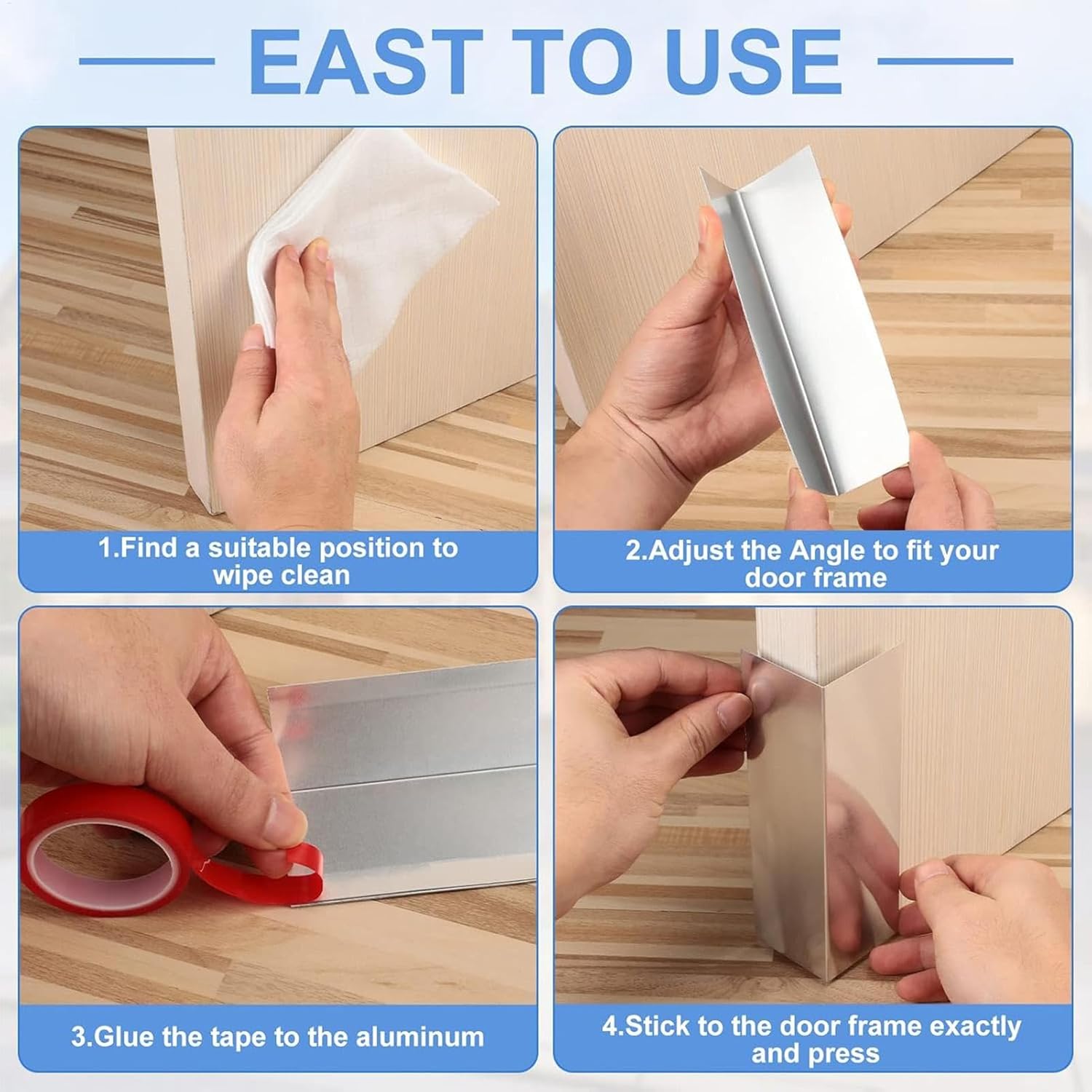 Seal Guard for Door Window, Garage Door Animal Guard, 4X Garage 5.91 X 1.77 Inch Shield Weatherproof Seal Guards - Long-Lasting Protecting Window Hardware for Warehouse, Front Gate