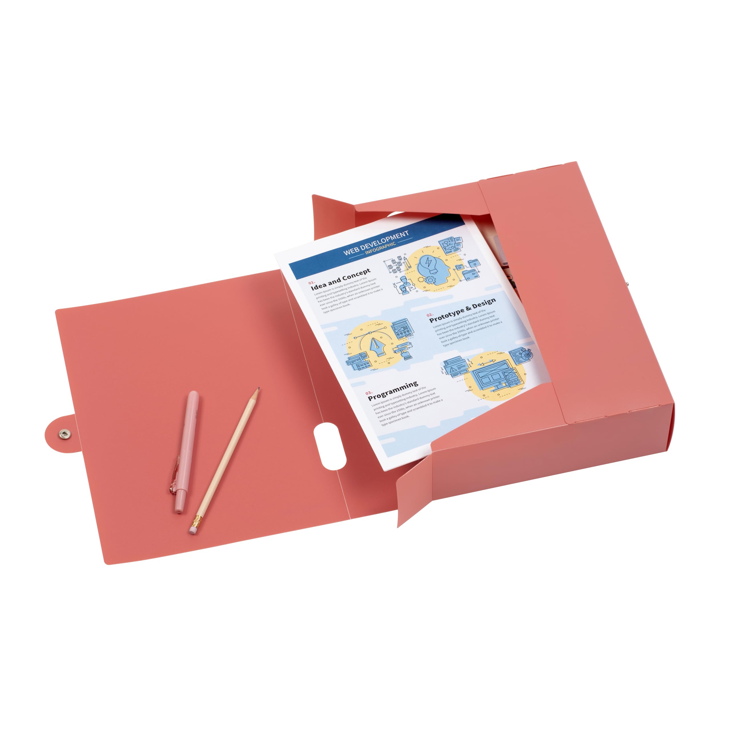 Viquel 6 Stück Aktenboxen aus Kunststoff Business Class, Rücken 8 cm, verschiedene Farben, A4, Modell Class Docs