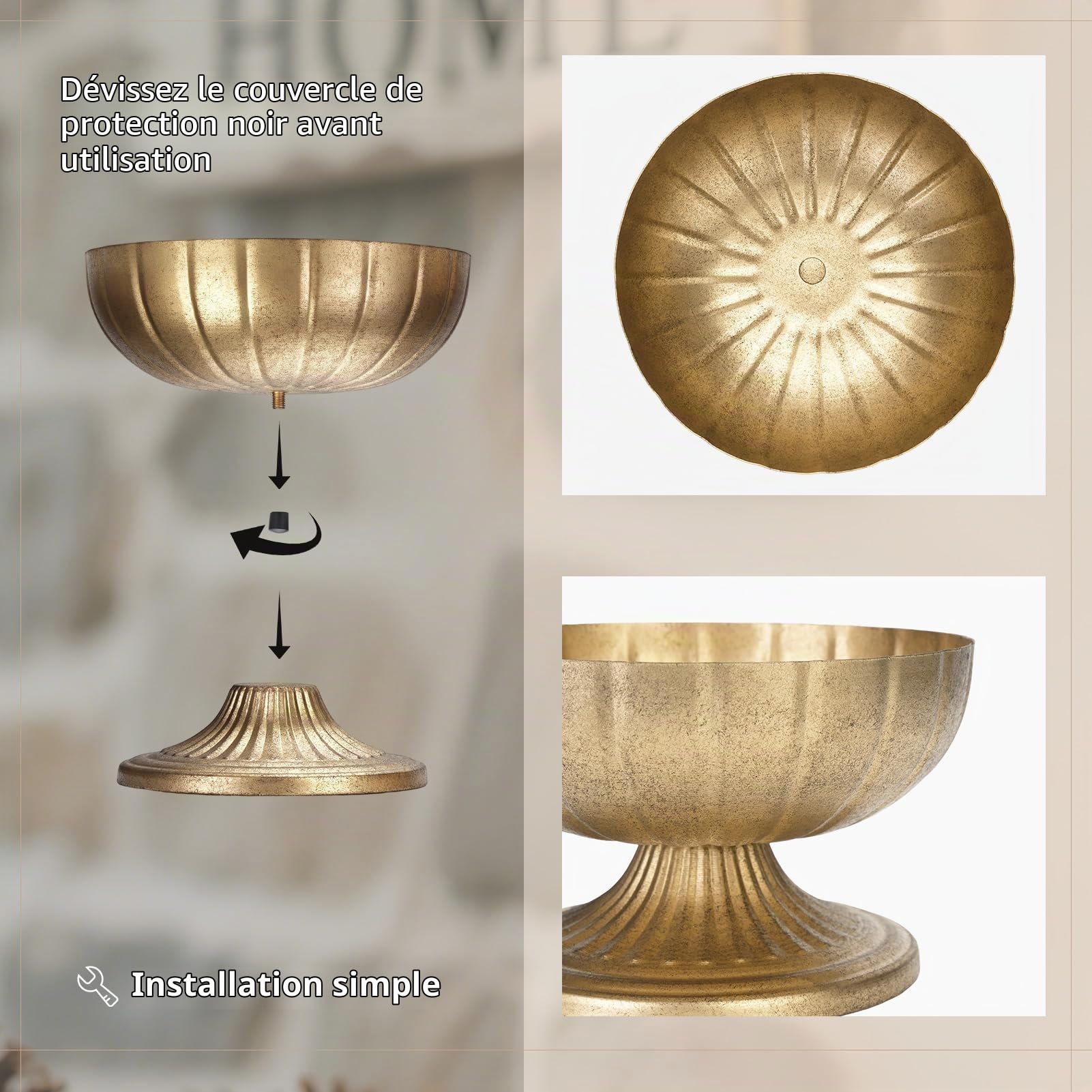 NUPTIO Vase Fleur Or Détériorées: 13,7cm Metal Vases Decoratif Centre de Table Mariage Anniversaire - Champetre Artificielles Pot pour Interieur et Exterieur Lot de 10