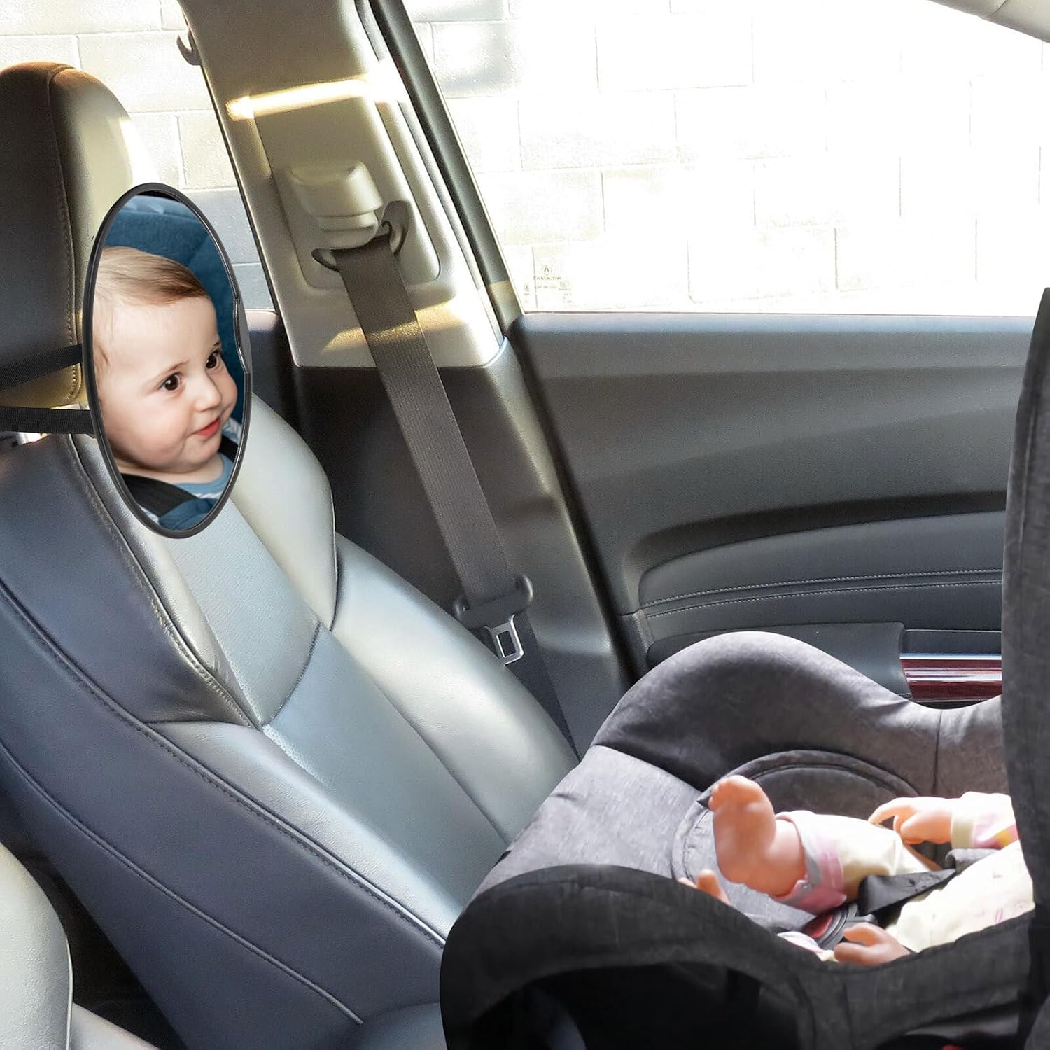 Toddmomy Car Mirror Rear Facing Car Seat Mirror Adjustable Interior for Monitoring Backseat Infants Safe Travel Accessory