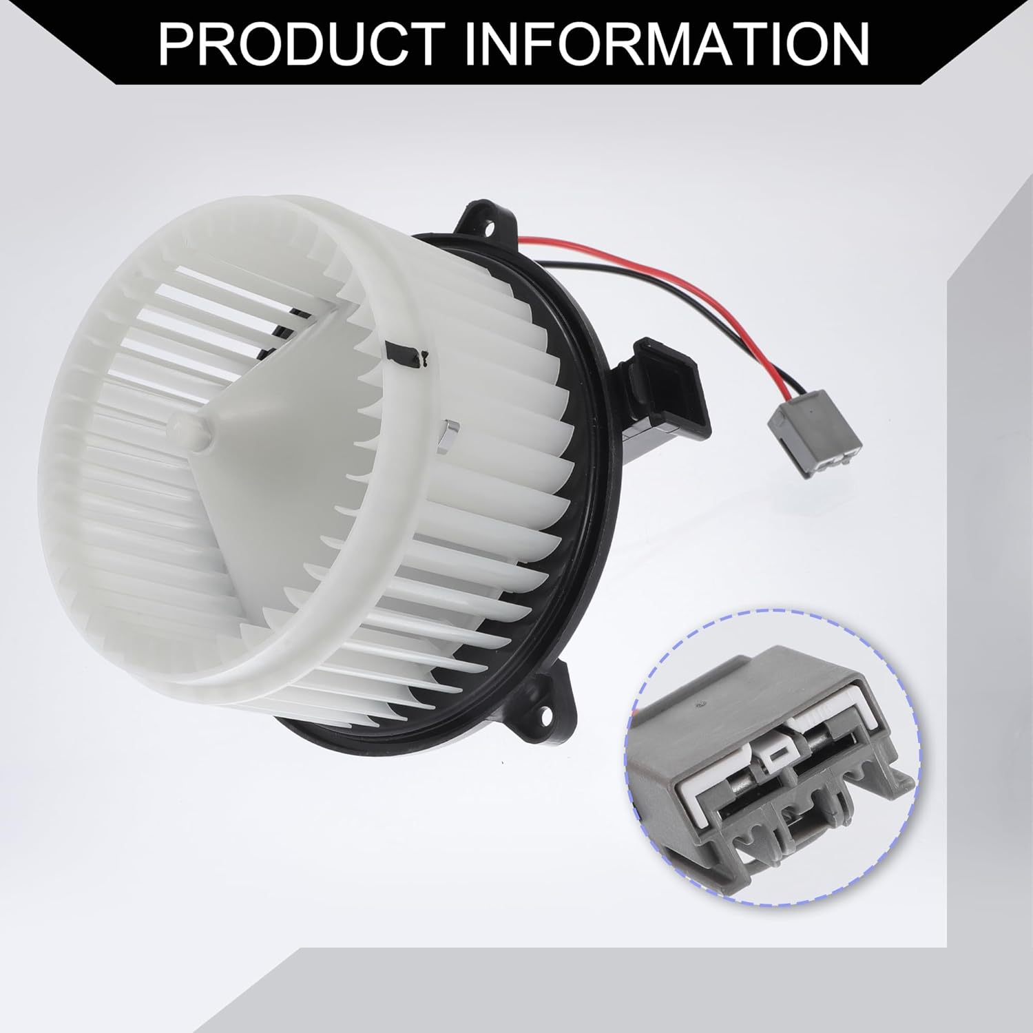 No.22954786 HVAC Heater Blower Motor Assembly for Buick Verano/Inner/Durable Metal Plastic/ 1 Pc Black White
