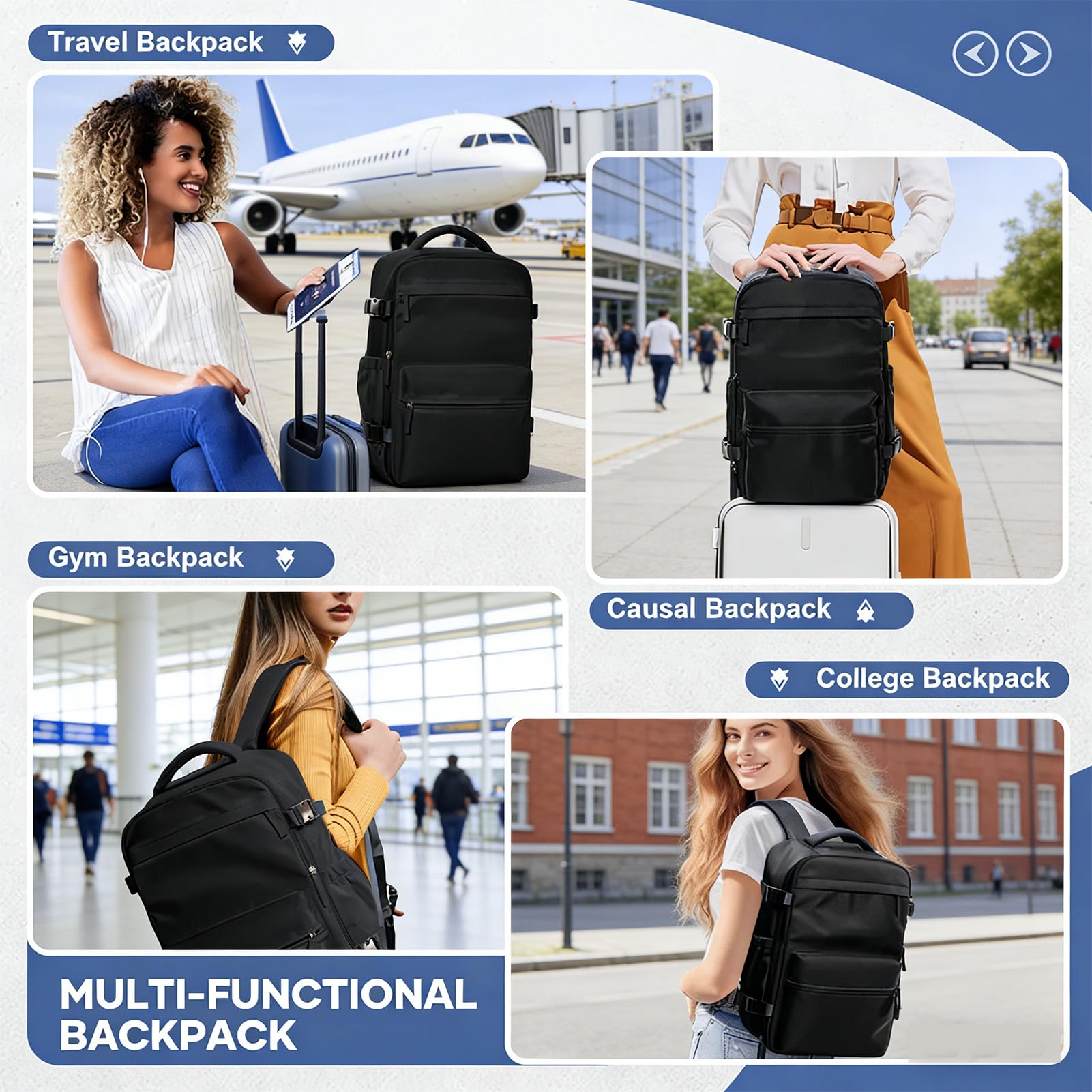 AUNMAS Sac à Dos Sous Vide 40 L pour Voyage avec Pompe à Air, Sac de Compression Sous Vide en Tissu Oxford Imperméable de Grande capacité pour les Sports de Plein Air, le Camping, le