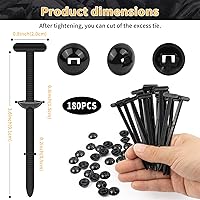 Vista 2 de 180 hebillas universales de nailon para automóvil, clips de cremallera automotrices para reparación diaria del automóvil, hebillas de agarre