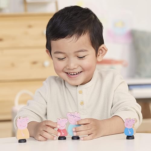 Miniatura 6 de Peppa Pig figuras de madera de la familia, juguetes hechos de madera de origen responsable para niños y niñas mayores de 2 años (exclusivos de