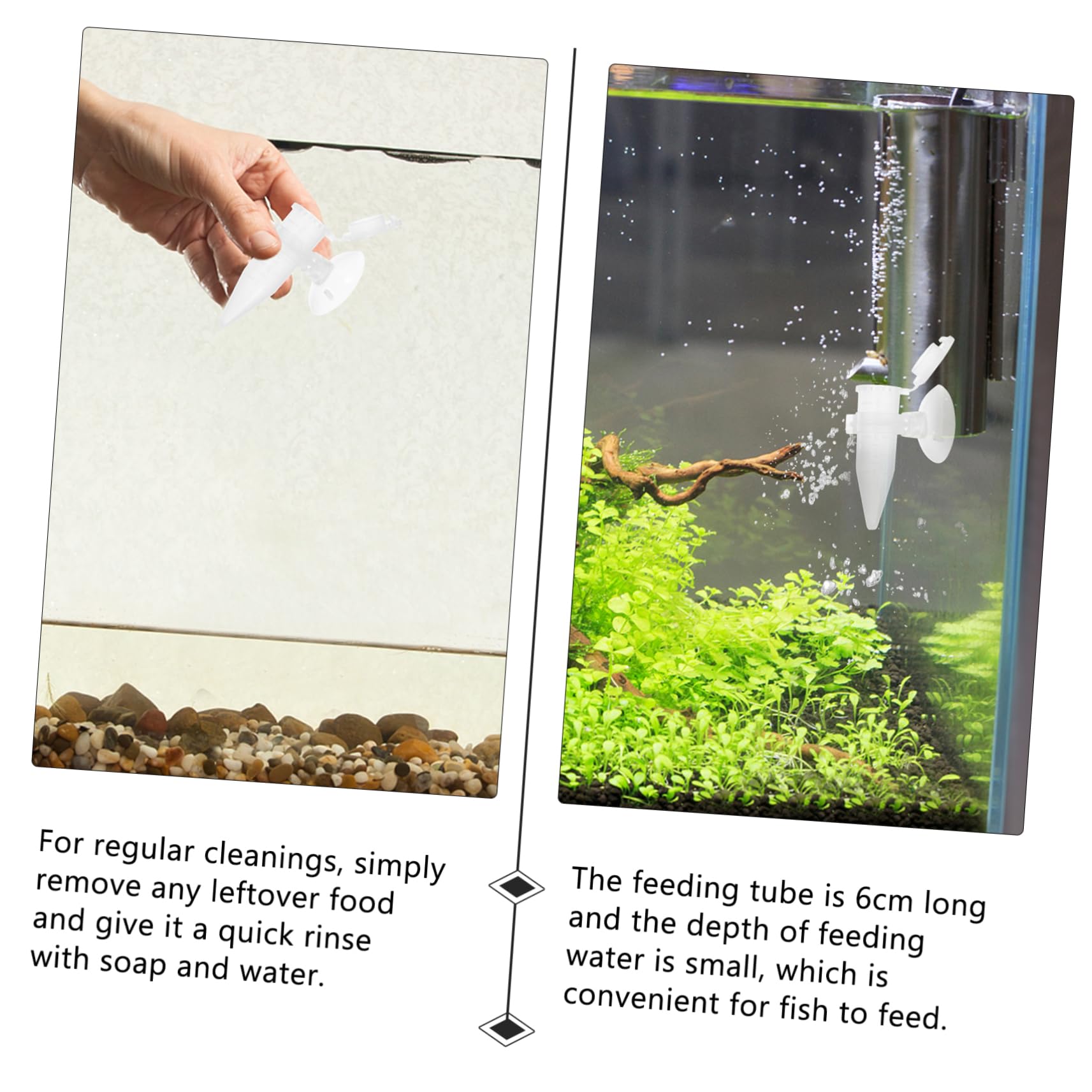 Toddmomy 15piezas Alimentador Automático para Camarones Ventosa para Acuarios De Agua Dulce y Salada Diseño Mini Práctico y Elegante