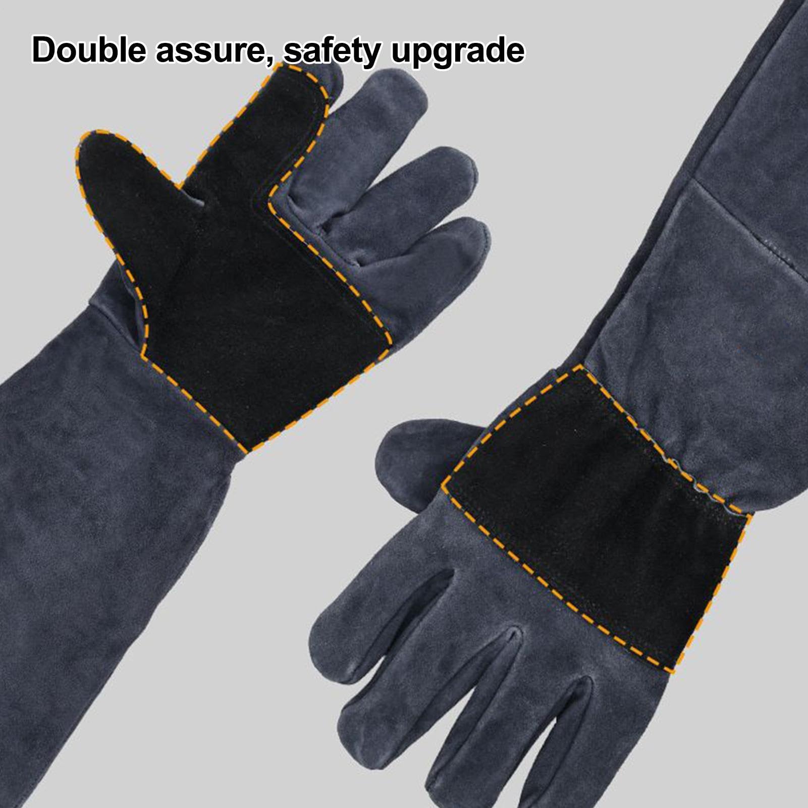 Guantes Para Manejo De Gatos Protector | Guantes de protección contra mordeduras de 59,9 cm Manga de Sujeción, Aseo y Manejo para Perros, Gatos, Aves, Ganado,